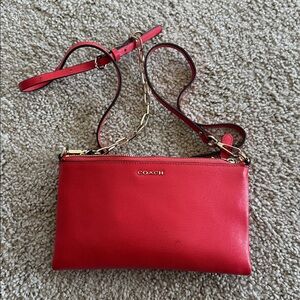 Coach Lyla in red! crossbody with 
Original strap